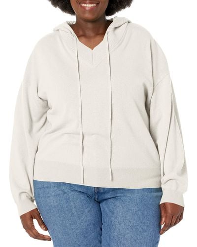 Theory Cashmere Pullover Hoodie - White