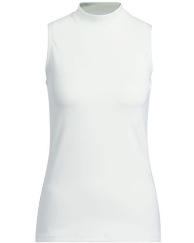 adidas Standard Ultimate365 Sleeveless Mock Neck Polo Shirt - White