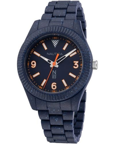 Nautica N83 N83 Mercury Bay Blue Blue Recycled Ocean Plastic Bracelet Watch