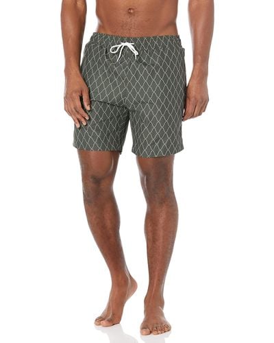 Gottex Mens 7'' Khaki White Boardshorts Board Shorts - Green