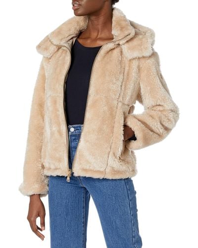 Vince Camuto Hooded Reversible Soft Cozy Cocoon Coat - Multicolor