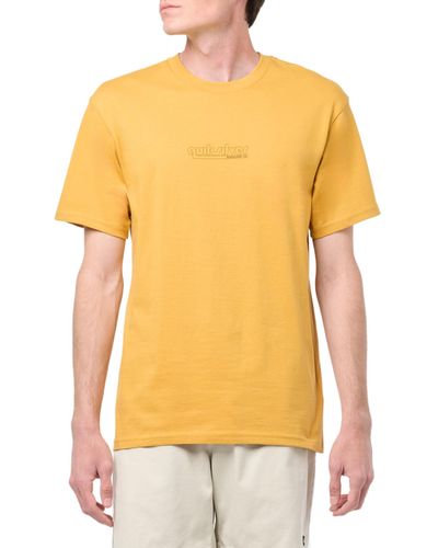 Quiksilver Decal Short Sleeve Tee Shirt - Yellow
