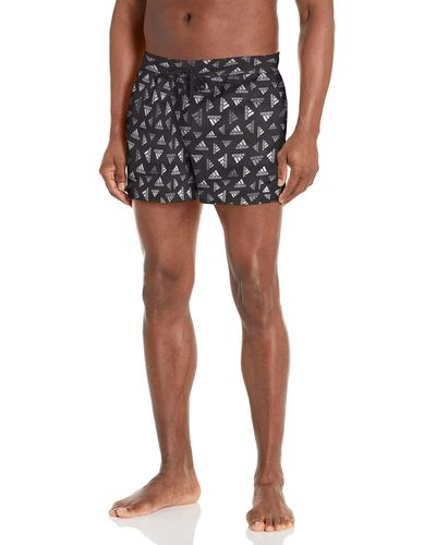 adidas Standard Classics Printed Swim Shorts - Black