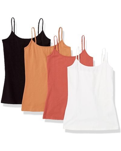 Amazon Essentials 4-Pack Camisole Blusa - Arancione
