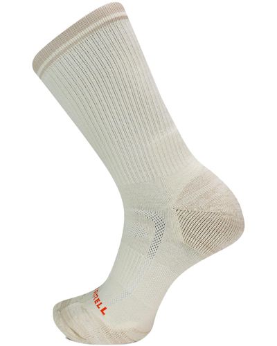 Merrell Adult's And Zoned Lightweight Cushion Wool Hiking Crew Socks-1 Pair Pack- Arch Support - Natural