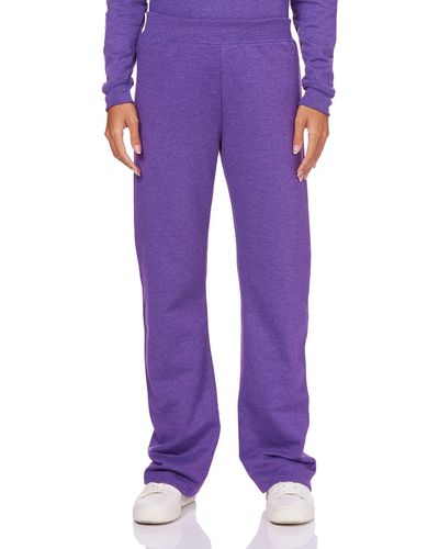 Hanes Ecosmart Open Bottom Leg Sweatpants,violet Splendor Heather,medium - Purple