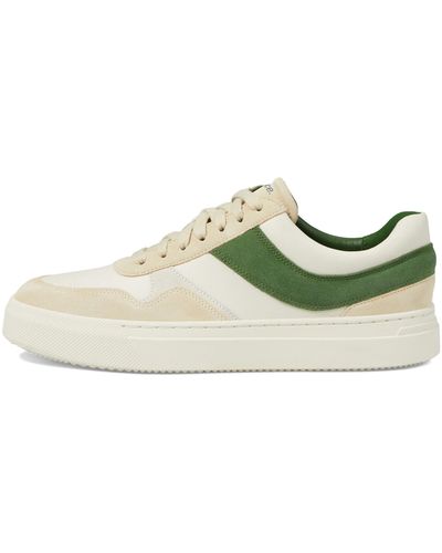 Vince S Warren Retro Lace Up Sneaker Green/white Leather 11 M - Multicolor