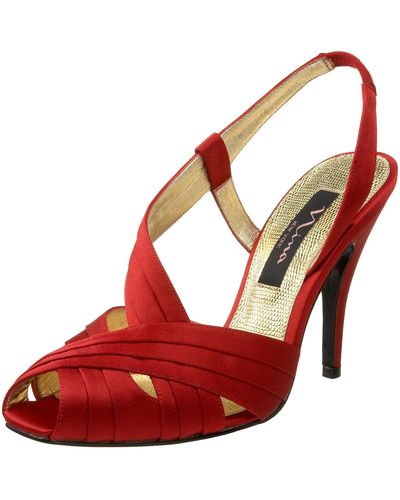 Nina Aggy Dress Sandal,red Rouge,10 M Us