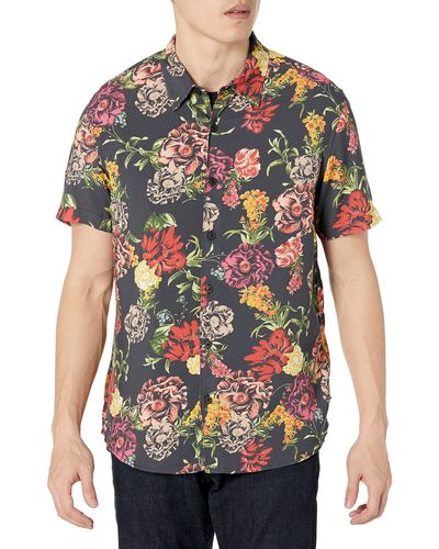 Guess Short Sleeve Eco Rayon Shirt - Multicolour