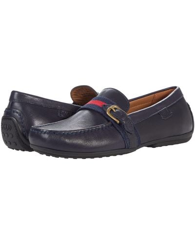 Polo Ralph Lauren Tumbled Leather-riali-so-lfr Navy - Blue
