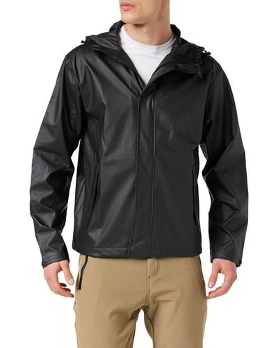 Helly Hansen Moss Hooded Waterproof Windproof Raincoat Jacket - Black