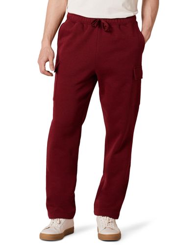 Amazon Essentials Cargo Fleece Sweatpant - Red