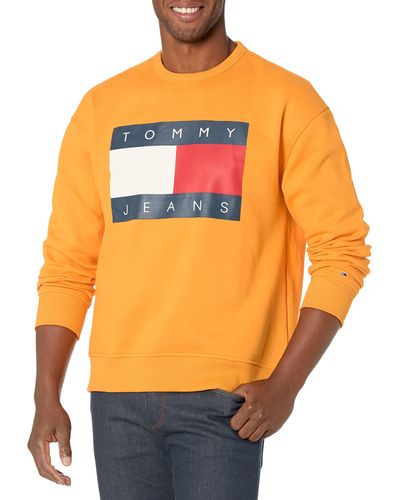 Tommy Hilfiger Jeans Logo Crewneck Sweatshirt - Orange