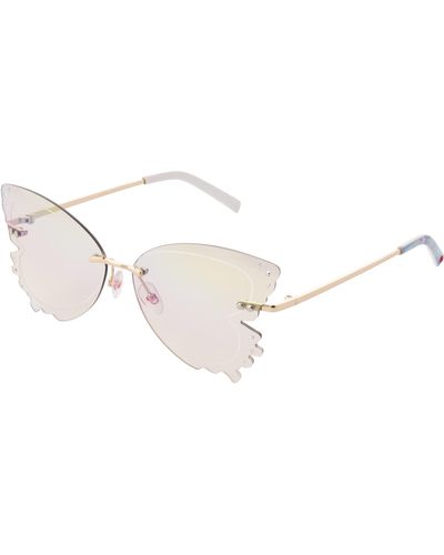 Betsey Johnson Take Flight Butterfly Sunglasses - Metallic
