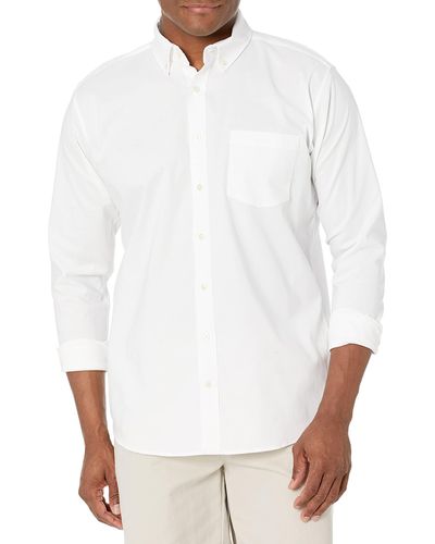 Izod Uniform Young S Long Sleeve Button-down Oxford Shirt - White