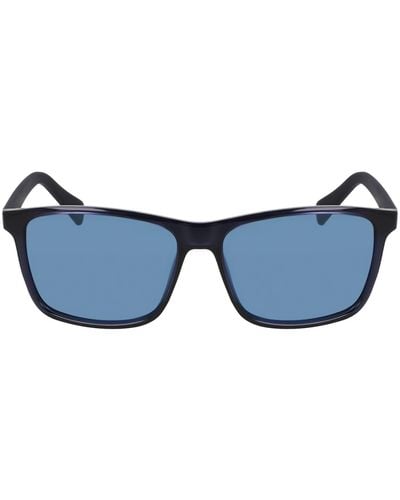 Nautica N2246s Polarized Rectangular Sunglasses - Blue