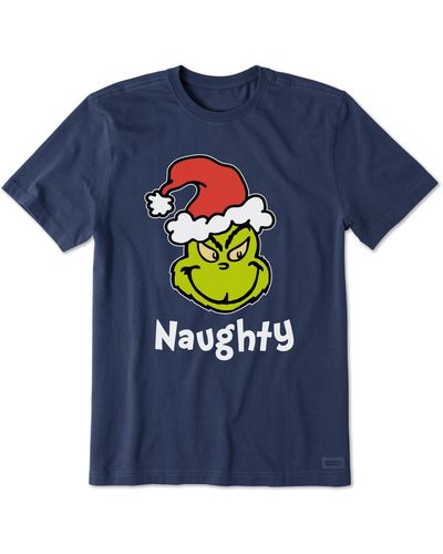 Life Is Good. Standard Naughty Grinch - Blue