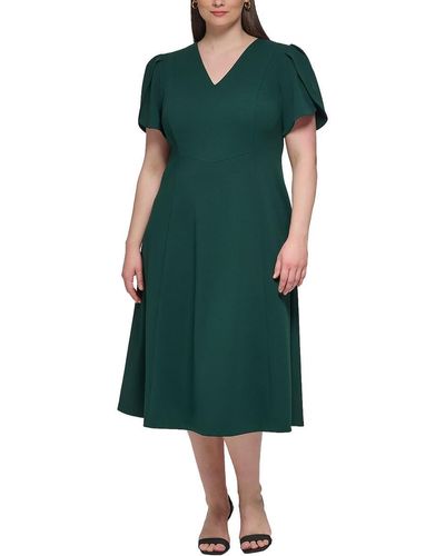 Calvin Klein Business Short Sheath Dress - Green