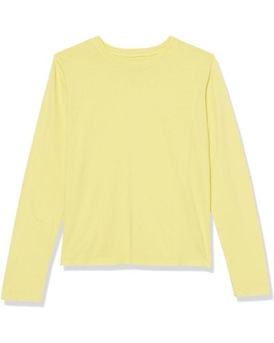 Velvet By Graham & Spencer Velvet By Jenny Graham Vicente Organic Jersey Long Sleeve Shirt - Yellow