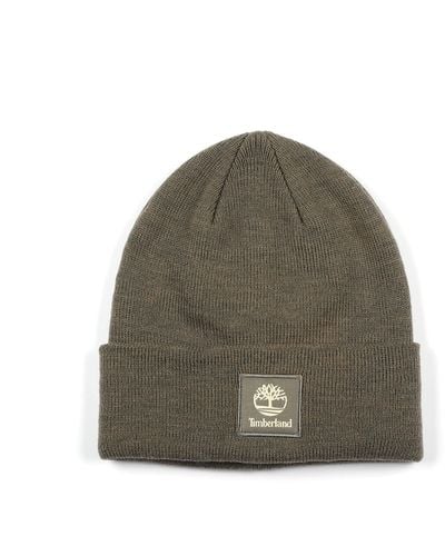 Timberland Cuffed Beanie With Tonal Patch - Green