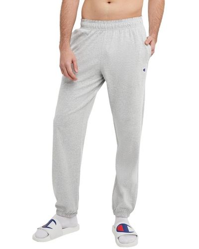 Champion Everyday Fitted Ankle Cotton Pants - Gray