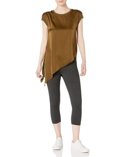 X By Gottex Fabric Mixing Side Open Tee - Natural
