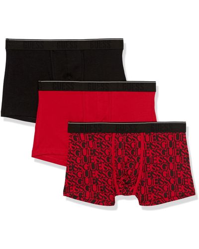 Guess Joe Boxer Trunk 3 Pack - Red