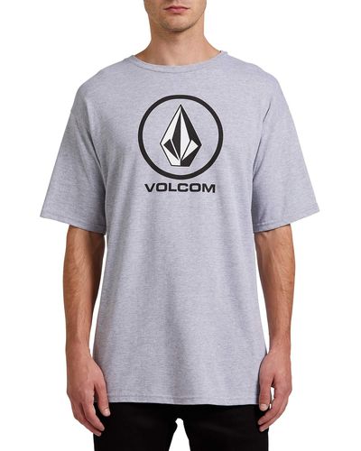 Volcom Mens Crisp Stone Short Sleeve Tee T Shirt - Gray