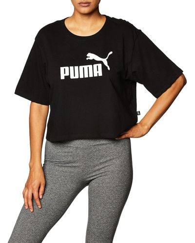 PUMA Essentials+ Cropped T-shirt - Blue