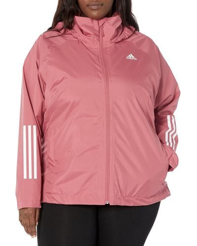 adidas Bsc 3-stripes Rain.rdy Jacket - Pink