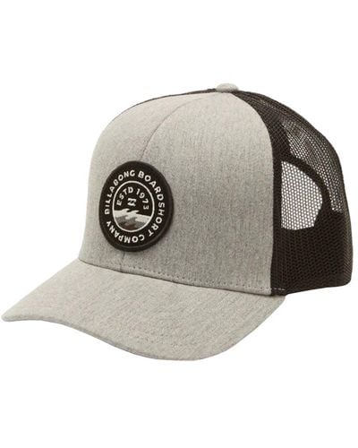 Billabong Walled Adjustable Mesh Back Trucker Hat - Gray
