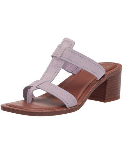 Franco Sarto S Ezra Block Heel Sandal Lilac Suede 8 M - Multicolor