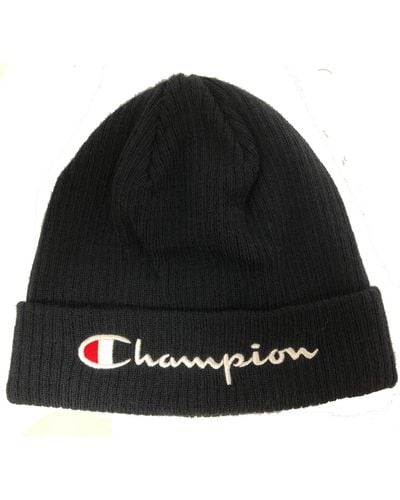 Champion Logo Cuff Beanie - Black