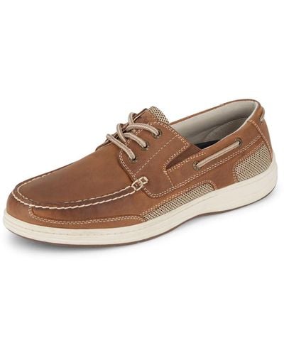 Dockers S Beacon Leather Casual Classic Boat Shoe With Stain Defender - Brown