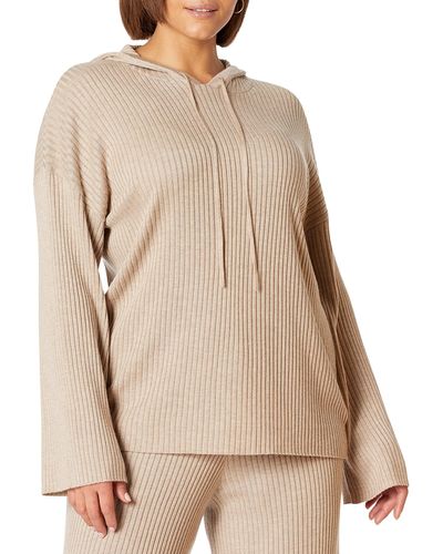 The Drop Sand Heather Clancy Drawstring Hoodie Sweater - Natural