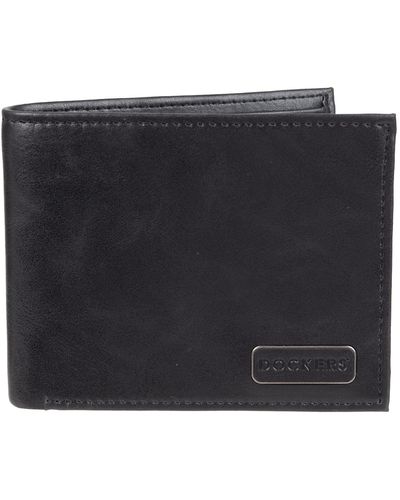 Dockers Leather Bifold Wallet-rfid Blocking Classic Single Fold, Black Casual, One Size