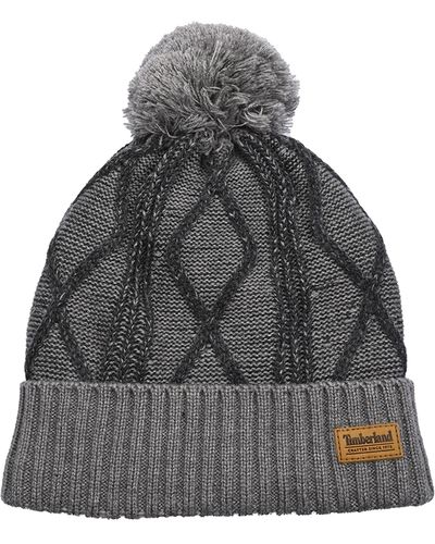 Timberland Plaited Cable Hat - Gray