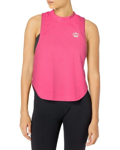 Juicy Couture Dropped Armhole Mock Neck Tank - Red