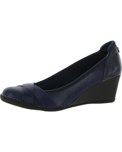 Anne Klein Timeout Wedge Heel Pump - Blue