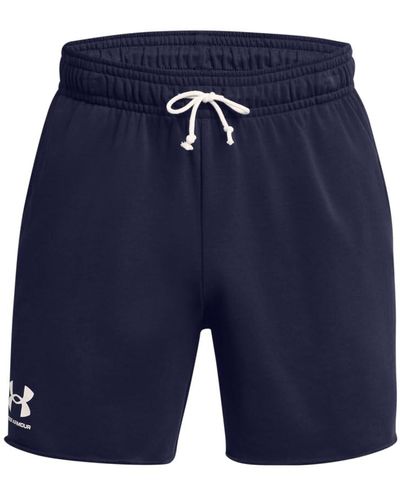 Under Armour Rival Terry 6-inch Shorts, - Blue
