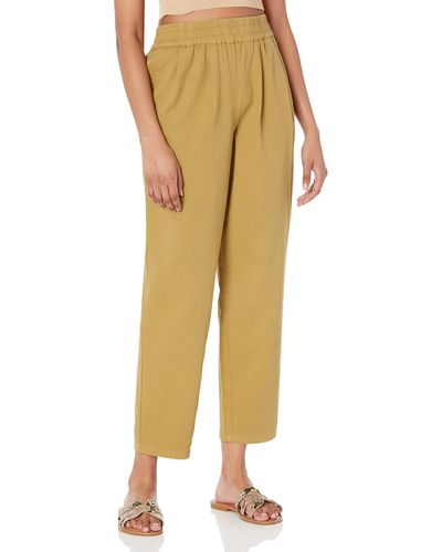The Drop Ishi Pull On Twill Ankle Pant - Yellow
