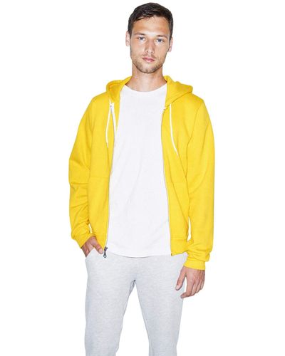 American Apparel Flex Fleece Long Sleeve Zip Hoodie - Yellow