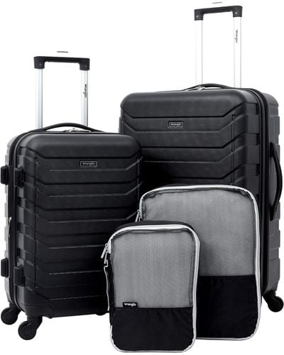 Wrangler 5 Piece Elysian Luggage And Accessories Set - Black