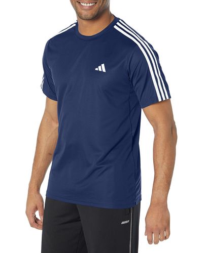 adidas Size Essentials Base 3-stripes Training T-shirt - Blue