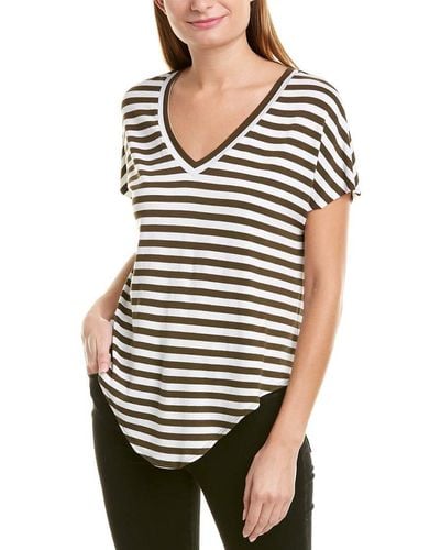 Bailey 44 Ocelot Stripe Knotted Front Top - Multicolor