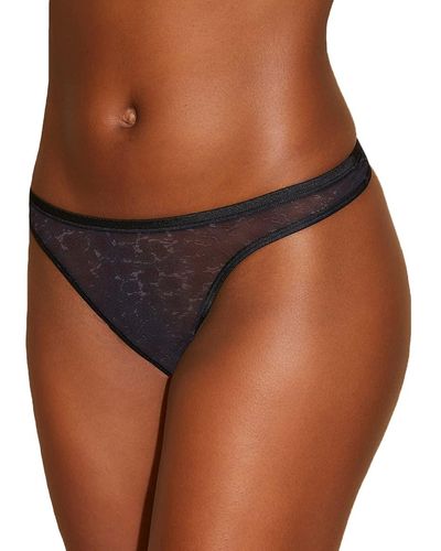 Cosabella Soire Confidence Printed Classic Thong - Black