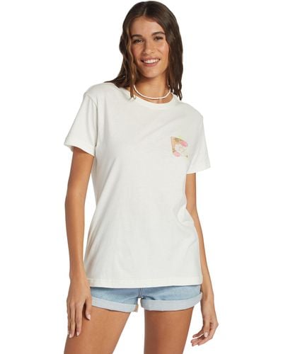Roxy Boyfriend Crew T-Shirt - Weiß