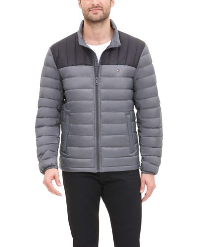 Tommy Hilfiger Packable Down Puffer Jacket - Gray