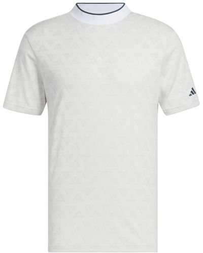 adidas Adi Mock Polo Shirt Gray - White
