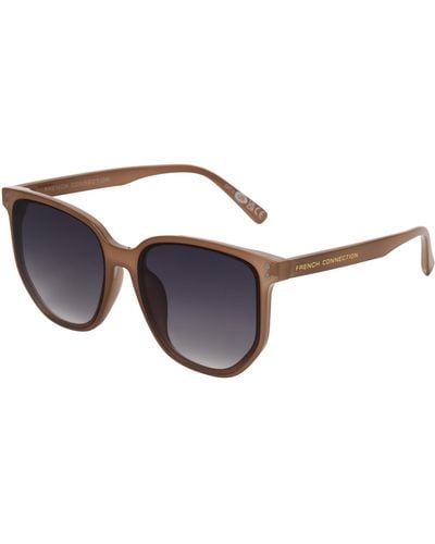 French Connection Full Rim Geo Sunglasses - Natural